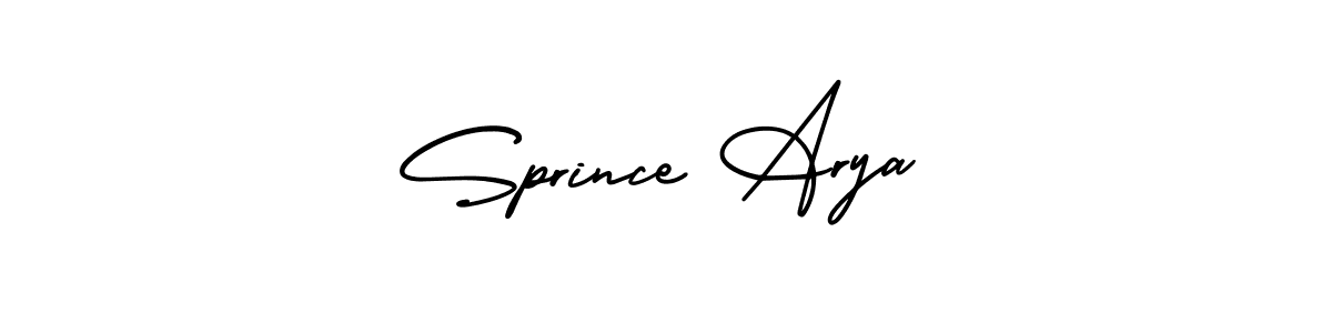 Also You can easily find your signature by using the search form. We will create Sprince Arya name handwritten signature images for you free of cost using AmerikaSignatureDemo-Regular sign style. Sprince Arya signature style 3 images and pictures png