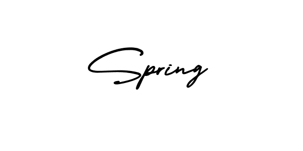 How to make Spring signature? AmerikaSignatureDemo-Regular is a professional autograph style. Create handwritten signature for Spring name. Spring signature style 3 images and pictures png