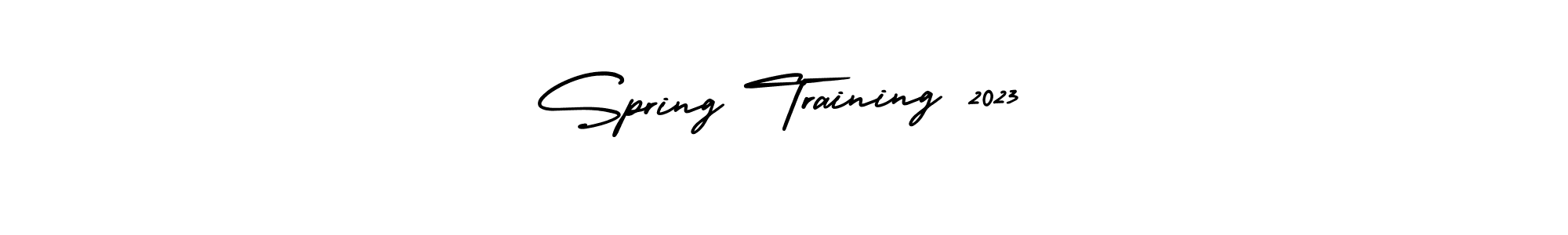 AmerikaSignatureDemo-Regular is a professional signature style that is perfect for those who want to add a touch of class to their signature. It is also a great choice for those who want to make their signature more unique. Get Spring Training 2023 name to fancy signature for free. Spring Training 2023 signature style 3 images and pictures png