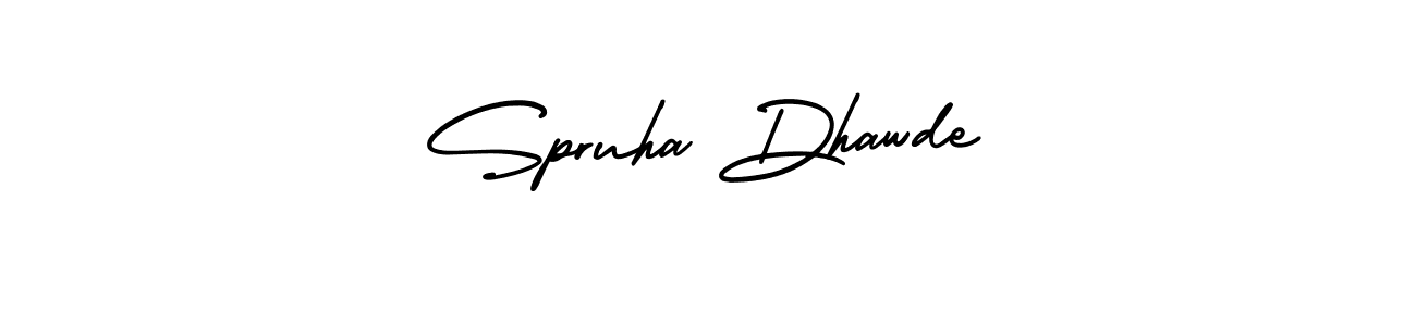 This is the best signature style for the Spruha Dhawde name. Also you like these signature font (AmerikaSignatureDemo-Regular). Mix name signature. Spruha Dhawde signature style 3 images and pictures png