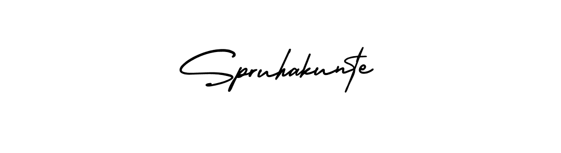 Spruhakunte stylish signature style. Best Handwritten Sign (AmerikaSignatureDemo-Regular) for my name. Handwritten Signature Collection Ideas for my name Spruhakunte. Spruhakunte signature style 3 images and pictures png