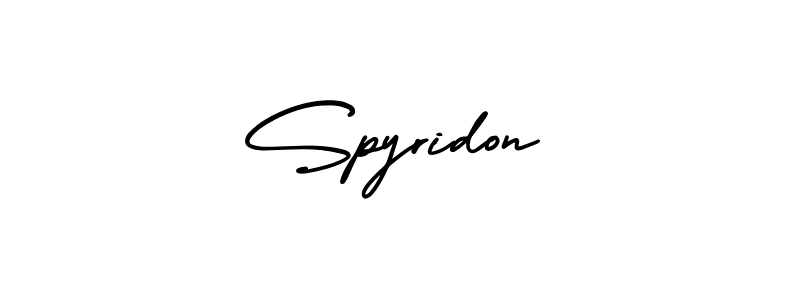 How to make Spyridon name signature. Use AmerikaSignatureDemo-Regular style for creating short signs online. This is the latest handwritten sign. Spyridon signature style 3 images and pictures png