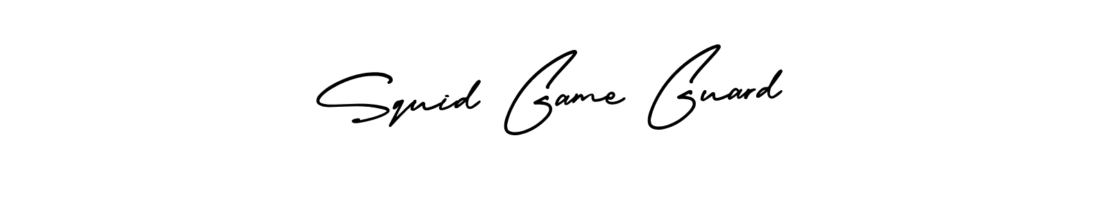 It looks lik you need a new signature style for name Squid Game Guard. Design unique handwritten (AmerikaSignatureDemo-Regular) signature with our free signature maker in just a few clicks. Squid Game Guard signature style 3 images and pictures png