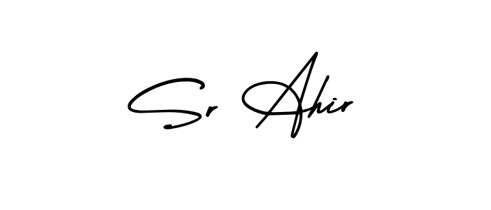 AmerikaSignatureDemo-Regular is a professional signature style that is perfect for those who want to add a touch of class to their signature. It is also a great choice for those who want to make their signature more unique. Get Sr Ahir name to fancy signature for free. Sr Ahir signature style 3 images and pictures png