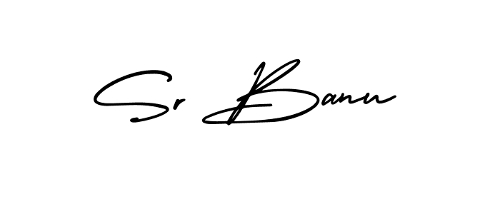 Create a beautiful signature design for name Sr Banu. With this signature (AmerikaSignatureDemo-Regular) fonts, you can make a handwritten signature for free. Sr Banu signature style 3 images and pictures png