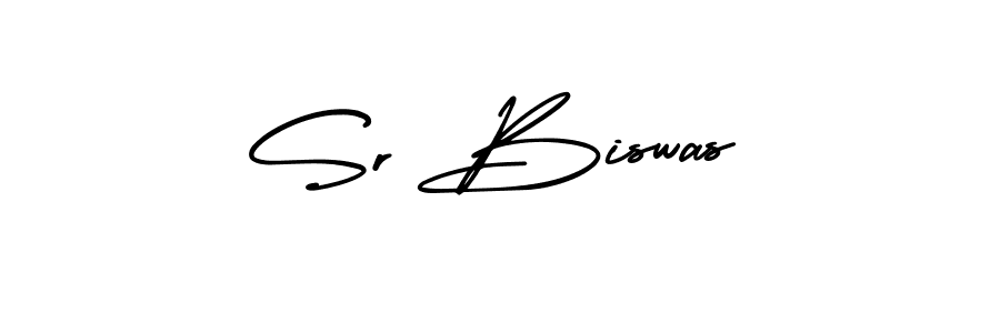 How to make Sr Biswas name signature. Use AmerikaSignatureDemo-Regular style for creating short signs online. This is the latest handwritten sign. Sr Biswas signature style 3 images and pictures png