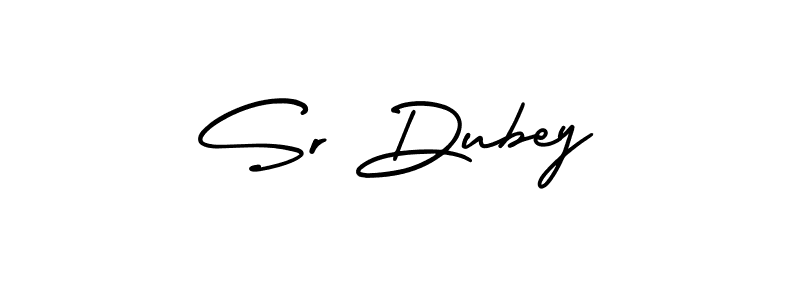 You should practise on your own different ways (AmerikaSignatureDemo-Regular) to write your name (Sr Dubey) in signature. don't let someone else do it for you. Sr Dubey signature style 3 images and pictures png