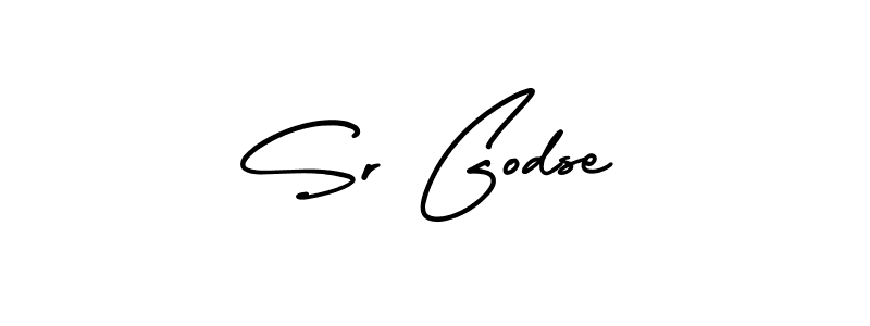 Sr Godse stylish signature style. Best Handwritten Sign (AmerikaSignatureDemo-Regular) for my name. Handwritten Signature Collection Ideas for my name Sr Godse. Sr Godse signature style 3 images and pictures png