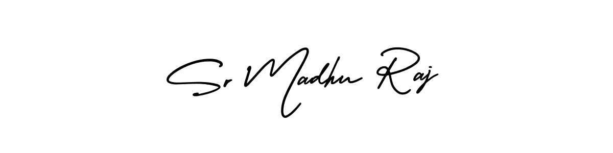 AmerikaSignatureDemo-Regular is a professional signature style that is perfect for those who want to add a touch of class to their signature. It is also a great choice for those who want to make their signature more unique. Get Sr Madhu Raj name to fancy signature for free. Sr Madhu Raj signature style 3 images and pictures png