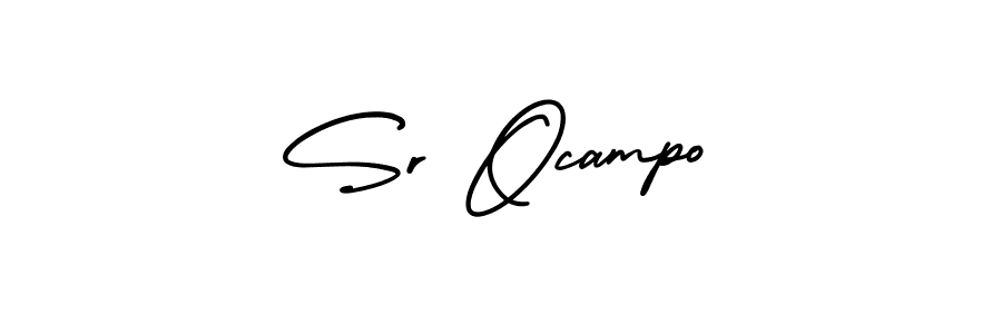 Sr Ocampo stylish signature style. Best Handwritten Sign (AmerikaSignatureDemo-Regular) for my name. Handwritten Signature Collection Ideas for my name Sr Ocampo. Sr Ocampo signature style 3 images and pictures png