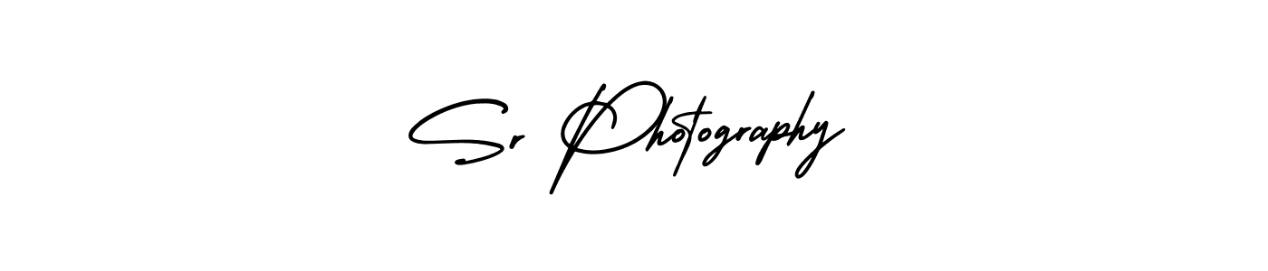 How to make Sr Photography name signature. Use AmerikaSignatureDemo-Regular style for creating short signs online. This is the latest handwritten sign. Sr Photography signature style 3 images and pictures png