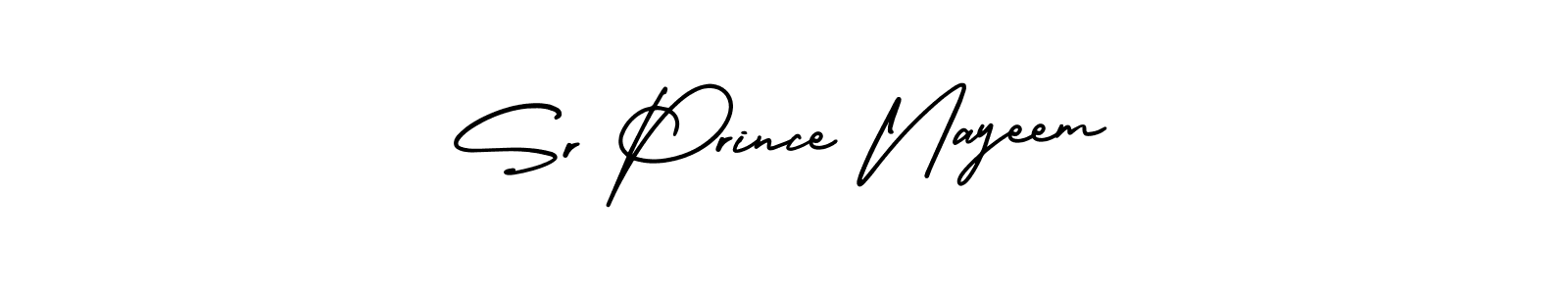 Design your own signature with our free online signature maker. With this signature software, you can create a handwritten (AmerikaSignatureDemo-Regular) signature for name Sr Prince Nayeem. Sr Prince Nayeem signature style 3 images and pictures png