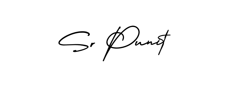 Design your own signature with our free online signature maker. With this signature software, you can create a handwritten (AmerikaSignatureDemo-Regular) signature for name Sr Punit. Sr Punit signature style 3 images and pictures png