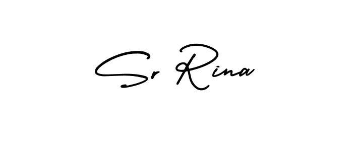 AmerikaSignatureDemo-Regular is a professional signature style that is perfect for those who want to add a touch of class to their signature. It is also a great choice for those who want to make their signature more unique. Get Sr Rina name to fancy signature for free. Sr Rina signature style 3 images and pictures png