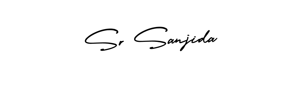 Design your own signature with our free online signature maker. With this signature software, you can create a handwritten (AmerikaSignatureDemo-Regular) signature for name Sr Sanjida. Sr Sanjida signature style 3 images and pictures png