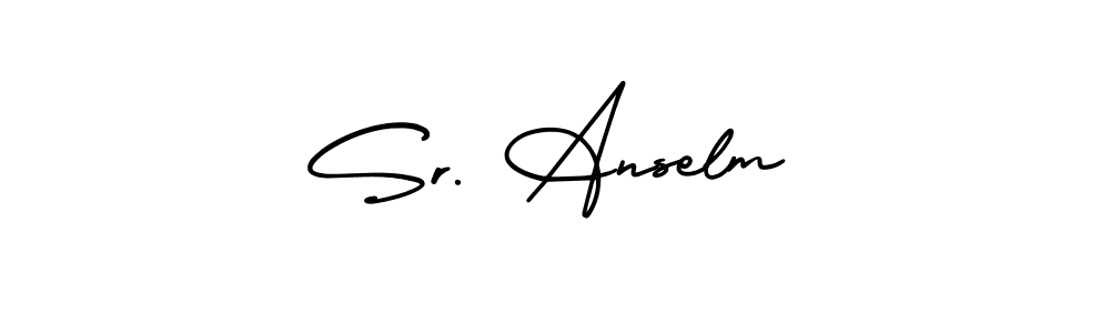 Sr. Anselm stylish signature style. Best Handwritten Sign (AmerikaSignatureDemo-Regular) for my name. Handwritten Signature Collection Ideas for my name Sr. Anselm. Sr. Anselm signature style 3 images and pictures png