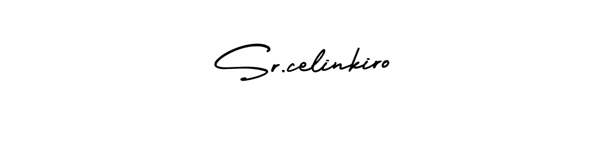 Sr.celinkiro stylish signature style. Best Handwritten Sign (AmerikaSignatureDemo-Regular) for my name. Handwritten Signature Collection Ideas for my name Sr.celinkiro. Sr.celinkiro signature style 3 images and pictures png