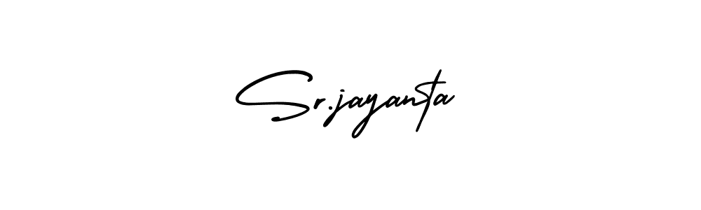 How to Draw Sr.jayanta signature style? AmerikaSignatureDemo-Regular is a latest design signature styles for name Sr.jayanta. Sr.jayanta signature style 3 images and pictures png