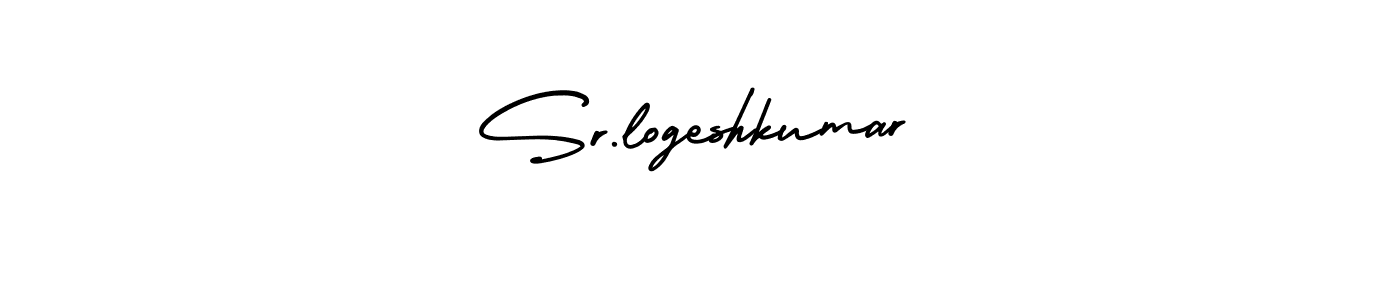 This is the best signature style for the Sr.logeshkumar name. Also you like these signature font (AmerikaSignatureDemo-Regular). Mix name signature. Sr.logeshkumar signature style 3 images and pictures png