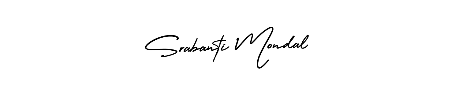 Use a signature maker to create a handwritten signature online. With this signature software, you can design (AmerikaSignatureDemo-Regular) your own signature for name Srabanti Mondal. Srabanti Mondal signature style 3 images and pictures png