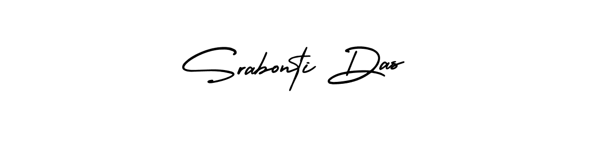 How to make Srabonti Das name signature. Use AmerikaSignatureDemo-Regular style for creating short signs online. This is the latest handwritten sign. Srabonti Das signature style 3 images and pictures png