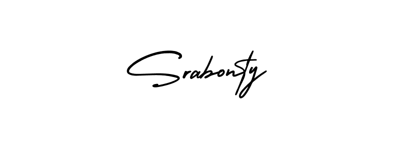 It looks lik you need a new signature style for name Srabonty. Design unique handwritten (AmerikaSignatureDemo-Regular) signature with our free signature maker in just a few clicks. Srabonty signature style 3 images and pictures png