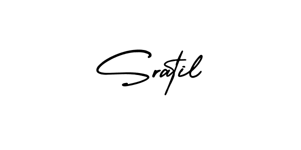 Use a signature maker to create a handwritten signature online. With this signature software, you can design (AmerikaSignatureDemo-Regular) your own signature for name Sratil. Sratil signature style 3 images and pictures png