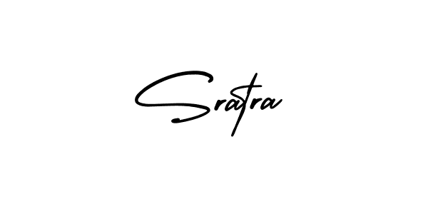 How to make Sratra name signature. Use AmerikaSignatureDemo-Regular style for creating short signs online. This is the latest handwritten sign. Sratra signature style 3 images and pictures png