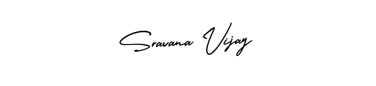 if you are searching for the best signature style for your name Sravana Vijay. so please give up your signature search. here we have designed multiple signature styles  using AmerikaSignatureDemo-Regular. Sravana Vijay signature style 3 images and pictures png