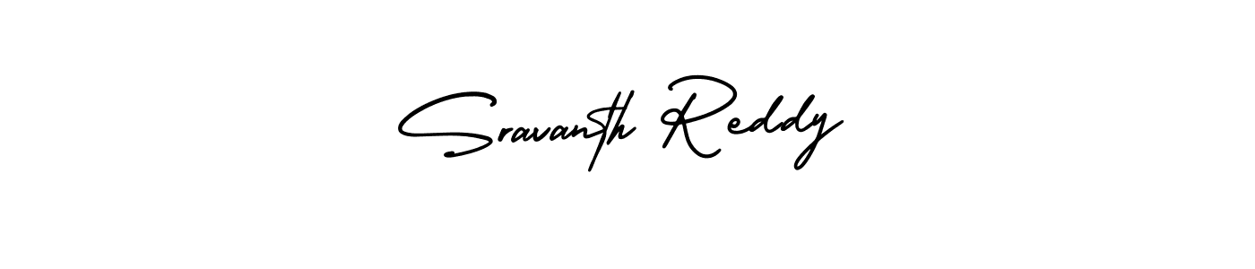 How to make Sravanth Reddy name signature. Use AmerikaSignatureDemo-Regular style for creating short signs online. This is the latest handwritten sign. Sravanth Reddy signature style 3 images and pictures png