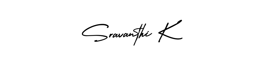 Create a beautiful signature design for name Sravanthi K. With this signature (AmerikaSignatureDemo-Regular) fonts, you can make a handwritten signature for free. Sravanthi K signature style 3 images and pictures png