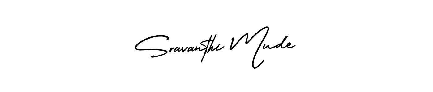 It looks lik you need a new signature style for name Sravanthi Mude. Design unique handwritten (AmerikaSignatureDemo-Regular) signature with our free signature maker in just a few clicks. Sravanthi Mude signature style 3 images and pictures png