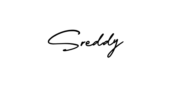 How to make Sreddy signature? AmerikaSignatureDemo-Regular is a professional autograph style. Create handwritten signature for Sreddy name. Sreddy signature style 3 images and pictures png