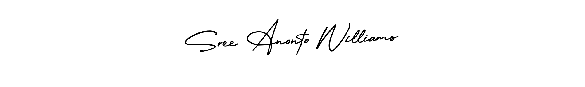 Make a beautiful signature design for name Sree Anonto Williams. With this signature (AmerikaSignatureDemo-Regular) style, you can create a handwritten signature for free. Sree Anonto Williams signature style 3 images and pictures png