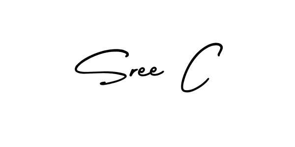 Make a beautiful signature design for name Sree C. With this signature (AmerikaSignatureDemo-Regular) style, you can create a handwritten signature for free. Sree C signature style 3 images and pictures png