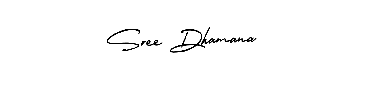 Similarly AmerikaSignatureDemo-Regular is the best handwritten signature design. Signature creator online .You can use it as an online autograph creator for name Sree Dhamana. Sree Dhamana signature style 3 images and pictures png