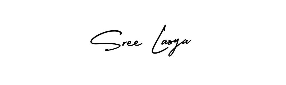 How to make Sree Lasya signature? AmerikaSignatureDemo-Regular is a professional autograph style. Create handwritten signature for Sree Lasya name. Sree Lasya signature style 3 images and pictures png