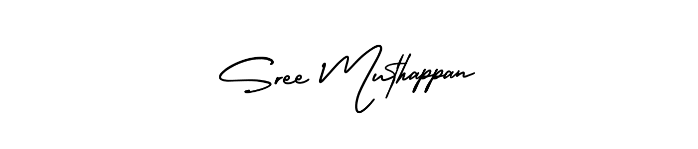 It looks lik you need a new signature style for name Sree Muthappan. Design unique handwritten (AmerikaSignatureDemo-Regular) signature with our free signature maker in just a few clicks. Sree Muthappan signature style 3 images and pictures png