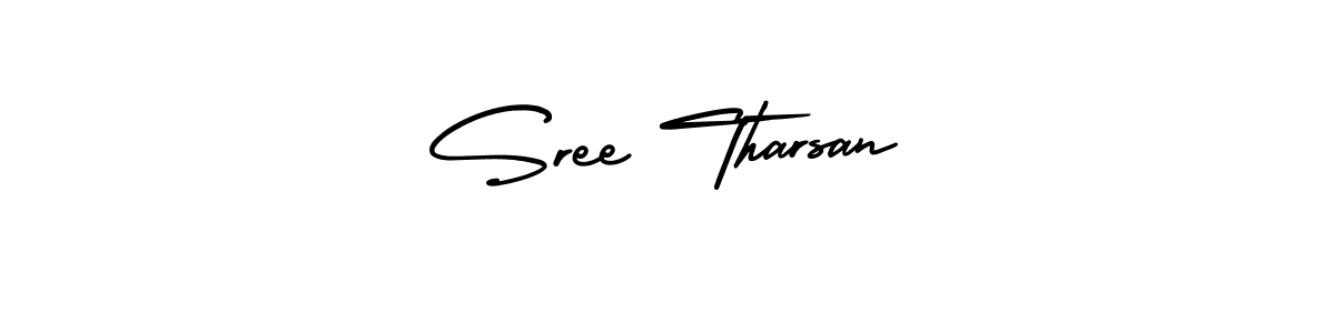 Sree Tharsan stylish signature style. Best Handwritten Sign (AmerikaSignatureDemo-Regular) for my name. Handwritten Signature Collection Ideas for my name Sree Tharsan. Sree Tharsan signature style 3 images and pictures png