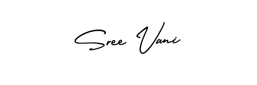 How to make Sree Vani signature? AmerikaSignatureDemo-Regular is a professional autograph style. Create handwritten signature for Sree Vani name. Sree Vani signature style 3 images and pictures png