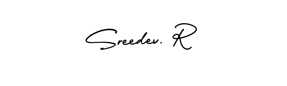 How to make Sreedev. R signature? AmerikaSignatureDemo-Regular is a professional autograph style. Create handwritten signature for Sreedev. R name. Sreedev. R signature style 3 images and pictures png