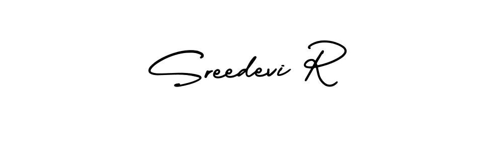 Design your own signature with our free online signature maker. With this signature software, you can create a handwritten (AmerikaSignatureDemo-Regular) signature for name Sreedevi R. Sreedevi R signature style 3 images and pictures png