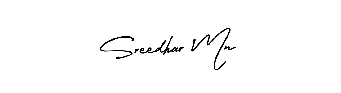 How to make Sreedhar Mn name signature. Use AmerikaSignatureDemo-Regular style for creating short signs online. This is the latest handwritten sign. Sreedhar Mn signature style 3 images and pictures png