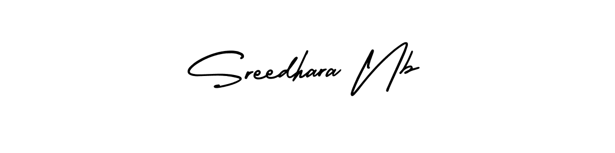 The best way (AmerikaSignatureDemo-Regular) to make a short signature is to pick only two or three words in your name. The name Sreedhara Nb include a total of six letters. For converting this name. Sreedhara Nb signature style 3 images and pictures png