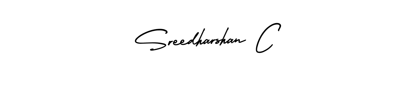 Make a beautiful signature design for name Sreedharshan C. With this signature (AmerikaSignatureDemo-Regular) style, you can create a handwritten signature for free. Sreedharshan C signature style 3 images and pictures png