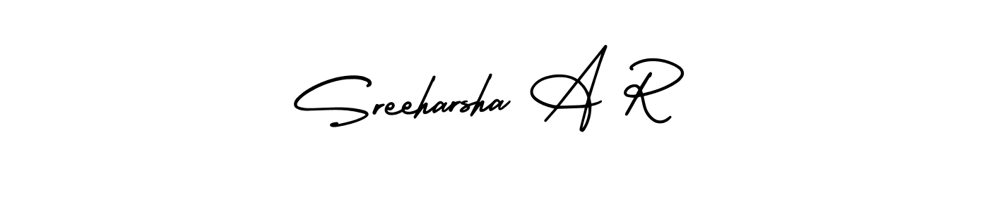 Make a short Sreeharsha A R signature style. Manage your documents anywhere anytime using AmerikaSignatureDemo-Regular. Create and add eSignatures, submit forms, share and send files easily. Sreeharsha A R signature style 3 images and pictures png