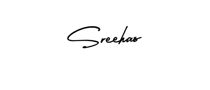 Sreehas stylish signature style. Best Handwritten Sign (AmerikaSignatureDemo-Regular) for my name. Handwritten Signature Collection Ideas for my name Sreehas. Sreehas signature style 3 images and pictures png