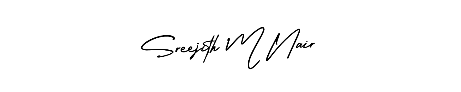 You can use this online signature creator to create a handwritten signature for the name Sreejith M Nair. This is the best online autograph maker. Sreejith M Nair signature style 3 images and pictures png