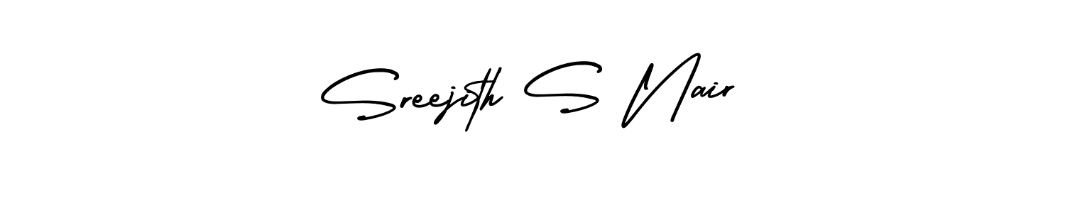 Make a beautiful signature design for name Sreejith S Nair. With this signature (AmerikaSignatureDemo-Regular) style, you can create a handwritten signature for free. Sreejith S Nair signature style 3 images and pictures png