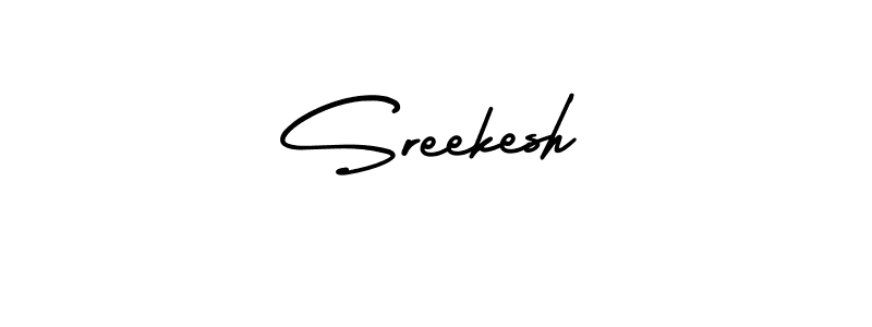 This is the best signature style for the Sreekesh name. Also you like these signature font (AmerikaSignatureDemo-Regular). Mix name signature. Sreekesh signature style 3 images and pictures png